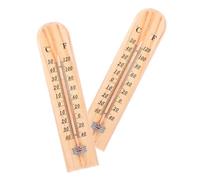 Gatuida 2pcs Wooden Thermometer for Home Garden Warehouse Accurate Hanging Temperature Monitoring Tool Multipurpose Use for Livestock and Indoor Outdoor Measurement
