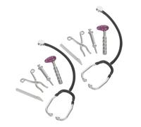 Gatuida 2sets Doctor in The Doll House Simulation Stethoscope Model Dollhouse Accessories Hospital Accessories Stethoscope Mini Stethoscope Model Miniature Doctor Tool Silver Alloy