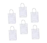 Gatuida 2sets Transparent Pvc Handheld Packing Bags Clear Plastic Tote Bags for Red Wine and Floral Arrangements for Weddings Birthdays and Holidays 6pcs*2