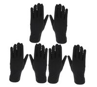 Gatuida 3 Pairs Black Stretchy Jewelry Inspection Gloves Comfortable Breathable Spandex Performance Gloves for Etiquette Electronics Glass Industry
