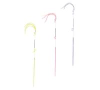 Gatuida 3 Pcs Cat Teaser Sticks with Tassels Lightweight Flexible Spring Rods Interactive for Indoor Cats Stimulate Playfulness and Exercise Pink Yellow Purple