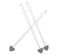 Gatuida 3 Pcs Heart Shape Hanging Pendant for Women Hollow Out DIY Necklace Accessories with Luminous Solid Oil Diffuser Holder Copper Mixed Colors Easy Open Design for Essential Oils and