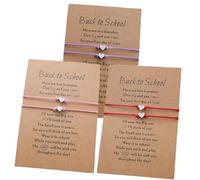 Gatuida 3 Sets Delicate Mother Daughter Bracelets Macing Bracelets for Matching Heart Shaped Weaving Design Red Purple Pink for Back to School and Special Occasions