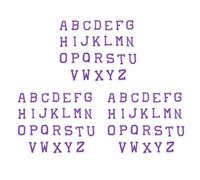 Gatuida 3 Sets Felt Letters Alphabet A-Z Alphabet Iron On Patches Repair Embroidered Patch for Clothing Caps Sweaters Bags Jackets Shirt Purple