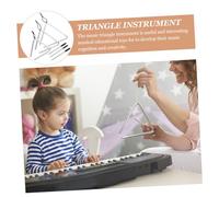 Gatuida 3 Sets Musical Triangle for Iron Percussion Instruments with Bright Clear Sound Play Handheld Triangles for Music Learning and Early Rhythm Development