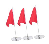 Gatuida 3 Sets Stainless Steel Golf Flag and Hole Cup for Putting Green Practice Replacement Golf Cup with Secure Fit Portable for Indoor Outdoor Use