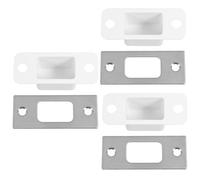 Gatuida 3 Sets Thickened Stainless Steel Lock Strike Plate with Antique Finish Durable Security Door Back Plate for Internal Doors