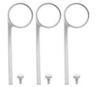 Gatuida 3 Sets Trumpet Slide Finger Ring - Trumpet Valve Pull Ring With Screws - Metal Accessories For Instrument School Bands Jazz Practice