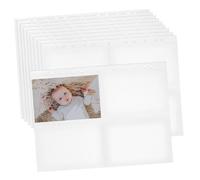Gatuida 30 Pcs Double Sided Card Sleeves Binder Pages Four Layout Trading Card Protectors for Baseball Football Postcards Transparent PP Sheets for Organized Display and Sturdy