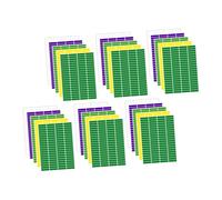 Gatuida 30 Sheets Multi-Color Writable Self-Adhesive Rectangular Labels for Packaging Sorting Office and Home Use Smooth Synthetic Paper Stickers for Date Content and Inventory Marking
