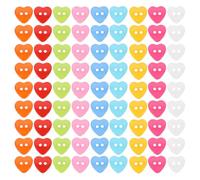 Gatuida 300pcs Tiny Heart Buttons: Decorative Heart Shaped Buttons for DIY Crafts and Sewing - Multicolor Plastic Pieces for Handmade Projects Romantic Events