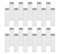 Gatuida 30pcs 60ml Glass Screw Caps, Small Refillable Test Tube Bottles for Travel, Cosmetics, Lab Sample Storage, Portable Mini Containers for Liquid and Perfume