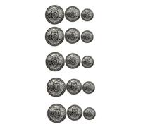 Gatuida 30Pcs British Style Buttons Zinc Alloy Retro Coat Buttons for DIY Sewing Craft Includes for Cardigans Coats and Garments Replacement