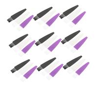 Gatuida 30pcs Cleaning Brushes for Beads Pouring and Paints Wear-resistant Auxiliary Tools with White Black Purple Colors Craft Accessories for DIY Diamond Art