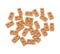 Gatuida 30pcs DIY Miniature Brick Models for Crafts and Model Building Red Fake Bricks with Square for Imaginative Architectural Scenes and Skill Development