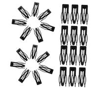Gatuida 30pcs Hair Clips Metal Snap Hairpins Cute Decorative Hair Accessories for Styling Straight Curly Braided Lightweight Black Grips for Birthday and Everyday Use