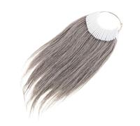 Gatuida 30pcs Hair Color Chart Rings 70% Dark Grey 30% White Human Hair Samples Display Accessories