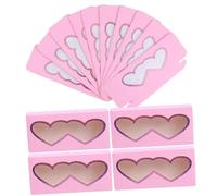Gatuida 30pcs Heart-Shaped Eyelash Storage Cases with Clear Window Lightweight False Lash Organizer Boxes for Travel Lash Containers for Clean and Secure Eyelash Protection