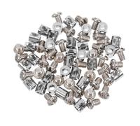 Gatuida 30pcs Metal Wire Rope Cable Clamps Hole Reusable Clips Thread Fastener for Heavy Lifting Operations Construction Applications