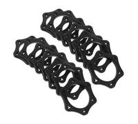 Gatuida 30pcs Microphone Rolling Rings Hexagonal Rubber Shockproof Protective Covers Black Slip Grip for Handheld Mic Durable Stability for Live Performances and Studio Use