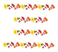 Gatuida 30Pcs Mini Traffic Cones Educational for Red Yellow Orange Safety Cones and Road Teaching Aids for Traffic Safety Role Play and Parent Interaction