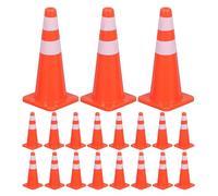 Gatuida 30Pcs Mini Traffic Cones: Road Barriers Construction Party Favors - Compact Cone Centerpieces Kids Teaching Aid - Safety Barricade Models For Play