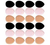 Gatuida 30pcs Mini Triangle Teardrop Powder Puff Set for Precise Application and Reduced Makeup Waste Portable Hydrophilic Polyurethane Makeup Sponges with Storage Box for Travel