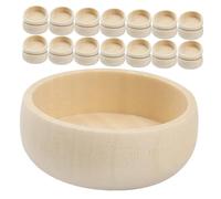 Gatuida 30pcs Mini Unfinished Wooden Bowls Natural Beige Round Snack Dishes for DIY Painting Condiment Serving Craft Projects Sustainable Rustic Decor