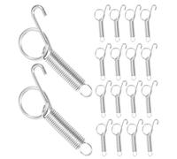 Gatuida 30pcs Rabbit Cage Spring Latch Pet Cage Door Hook Stainless Steel Silver Smooth Surface Rounded Edges Outdoor Use