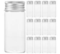 Gatuida 30pcs Small Glass Test Tube Bottles Caps Leakproof Glass Vials for Sample Collection and Travel Use