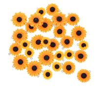 Gatuida 30Pcs Sunflower Shaped Resin Charms for DIY Jewelry Making Adorable Mini Flower Pendants for Bracelets Necklaces Earrings Keychains for Crafting and Beading Projects