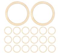 Gatuida 30pcs Wooden Rings for Crafts, 3" Blanks Circle Frames Ring