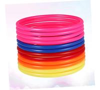 Gatuida 32pcs Multicolor Plastic Toss Rings for Outdoor Throwing Target Game Educational Exercise Enhancing Hand Eye Coordination and Sensory Skills Safe Durable Material for Random Color