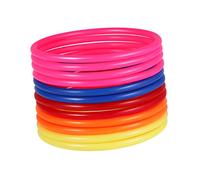 Gatuida 32pcs Multicolor Plastic Toss Rings Target Throw Game Props for Outdoor Fun Safe Durable Design for Hand Eye Coordination Family Interaction Random Color