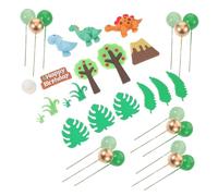 Gatuida 33pcs Jungle Animal Cake Toppers Set Wild Animal Figurines Party Cake Supplies Forest and Farm Designs Use Birthday Cupcake Decorations