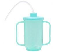 Gatuida 350ml Adult Sippy Cup, Drinking Cup for Elderly Non Spill with Long Flexible Silicone Straw, Adult Beaker for Elderly with Leakproof Lid, Bedridden Nursing Cup for Hospital Home Recovery