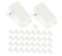 Gatuida 35Pcs Adhesive Id Badge Clips Reusable Wall Tapestry Clips for Home Office Easy to Use Strong Hold No Residue for Smooth Surfaces