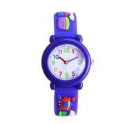 Gatuida 3D Cartoon Train Wrist Watch for Children Silicone Adjustable Strap Sturdy PVC and Stainless Steel Practical and Decorative Kids Accessory