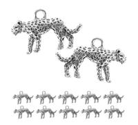 Gatuida 3d Leopard Charms Lightweight Alloy 20pcs with Unique Design Animal Pendants Necklaces for DIY Jewelry Making for Crafting Bracelets and Parent Bonding Time