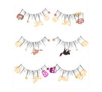 Gatuida 3pairs Glitter Halloween False Eyelashes Creative Sequin Costumes Parties Makeup Thick Huge Exaggerated Stage Women
