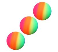 Gatuida 3pcs 22cm Thickened Eco-friendly Rainbow Flapping Kickball Set, Soft Pvc Inflatable Outdoor Sports Ball for Beach and Playground Play