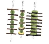 Gatuida 3Pcs Animal Chewing Natural Apple Branch Teething Playthings for Hamsters Rabbits Guinea Pigs Oral Comfort Chew Sticks to Prevent Furniture Damage