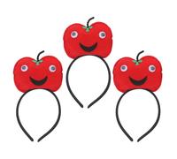 Gatuida 3pcs Apple Headband: Fruit Hair Hoops - Halloween Costume Accessories - Comfortable Hairband for Women Party Props - Red Apple Hairband for Dress Up and Photoshoots