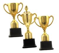 Gatuida 3pcs Award Trophies with Covered and Open Bright Trophy for School Sports Competitions and Achievement Recognition