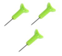 Gatuida 3pcs Beginner Braille Writing Tool Ergonomic Portable Assist Stylus for Braille Education Writing Lightweight Plastic Design for Blind Users Green Saddle Shape