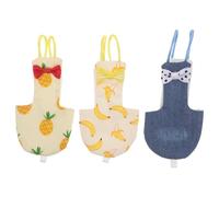 Gatuida 3pcs Breathable Bird Diapers - Waterproof Lining Reusable Vest-Style Parrot Diaper - Cartoon Patterned Parrot Nappy Soft Costume for Budgie Cockatiel Travel and Indoor Activities