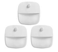 Gatuida 3pcs Cabinet Light Night Light LED Smart Wide Angle Human Sensor Night Automatic Intelligent Sensing 2700-3200k Abs PC for Corridor and Anywhere You Need Some Extra