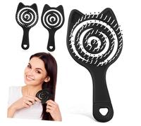 Gatuida 3pcs Cat Ear Massage Comb Detangling Brush for Curly Hair Sticky Comb Vented Brush for Women Girls