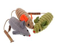 Gatuida 3Pcs Catnip Mice for Indoor Cats Interactive Chew Grey Weight Fun Cat for Chasing Biting and Grinding Teeth