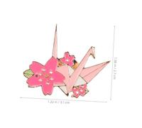 Gatuida 3pcs Cherry Blossom Origami Crane Brooch for Women Metal Pin Lapel Pins Kawaii Clothing Accessories Easy to Clip Decorative for Formal and Casual Wear